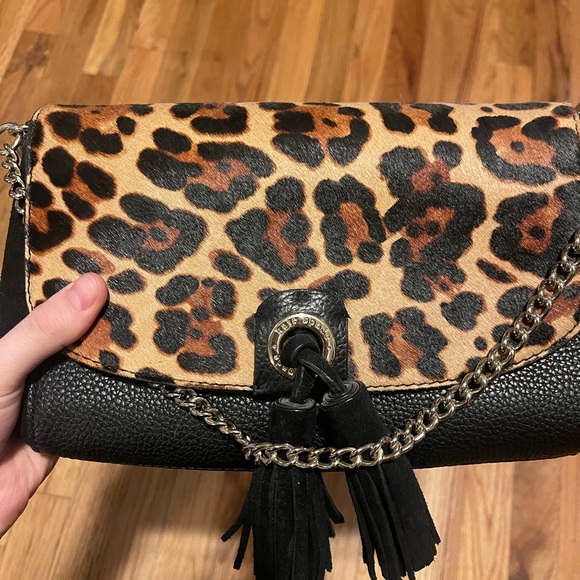 Kate Spade Ocelot/leopard Calf Hair Evening Clutch Tassel Purse - Picture 4 of 11